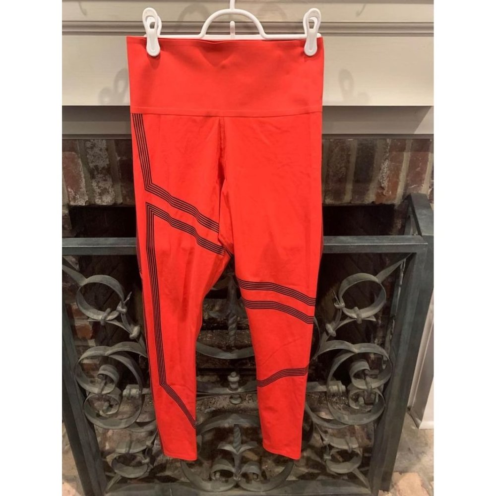 Reebok speedwick stretch pants, women’s size small, Red and black (bin A)